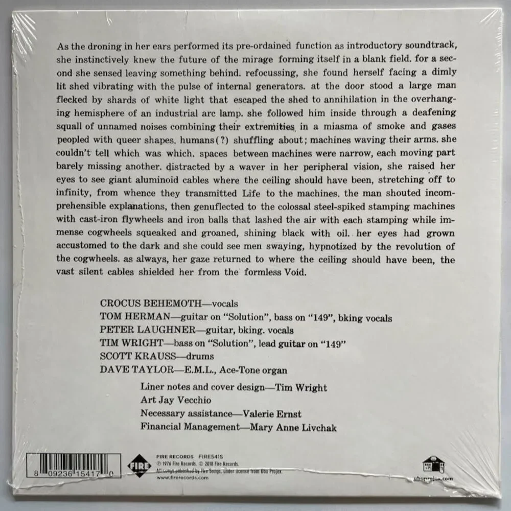 Pere Ubu – Final Solution NEW 7″ Vinyl Single, Limited Edition, Fire Record 2018 - Picture 2 of 2